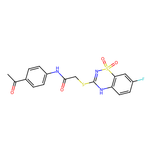 N-(4-acetylphenyl)-2-[(7-fluoro-1,1-dioxo-4H-1 structure