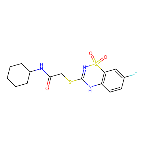 N-cyclohexyl-2-[(7-fluoro-1,1-dioxo-4H-1 structure