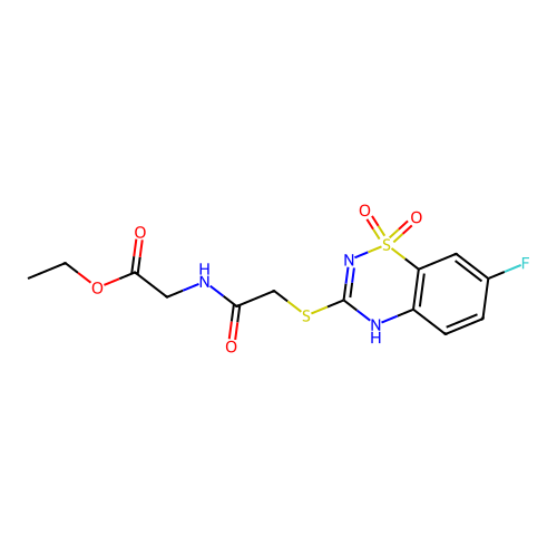 ethyl 2-[[2-[(7-fluoro-1,1-dioxo-4H-1 structure