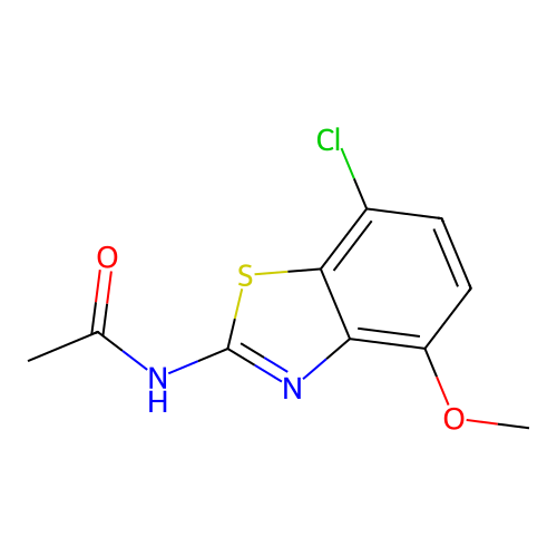N-(7-chloro-4-methoxy-1,3-benzothiazol-2-yl)acetamide structure
