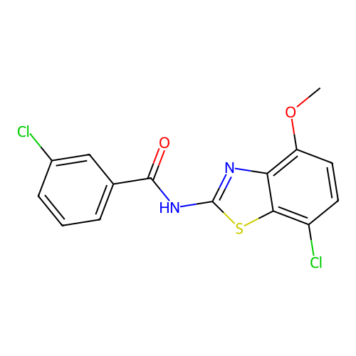 3-chloro-N-(7-chloro-4-methoxybenzo[d]thiazol-2-yl)benzamide structure