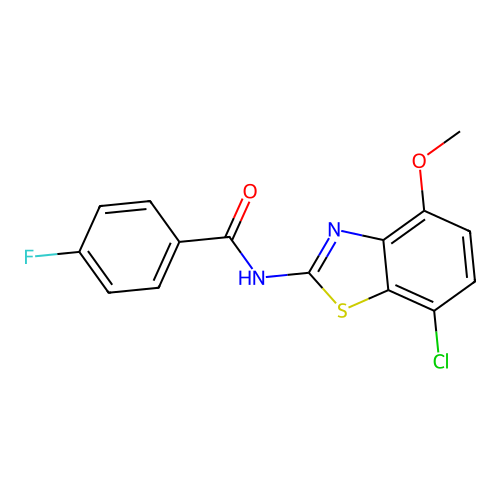 N-(7-chloro-4-methoxybenzo[d]thiazol-2-yl)-4-fluorobenzamide structure
