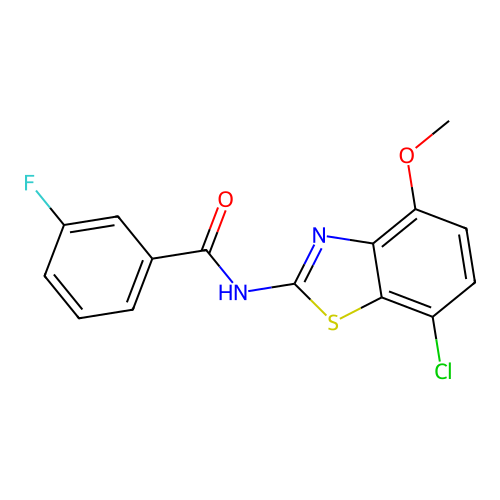 N-(7-chloro-4-methoxybenzo[d]thiazol-2-yl)-3-fluorobenzamide structure