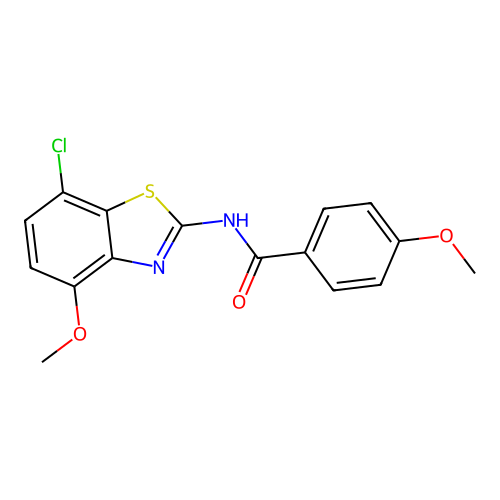 N-(7-chloro-4-methoxybenzo[d]thiazol-2-yl)-4-methoxybenzamide structure