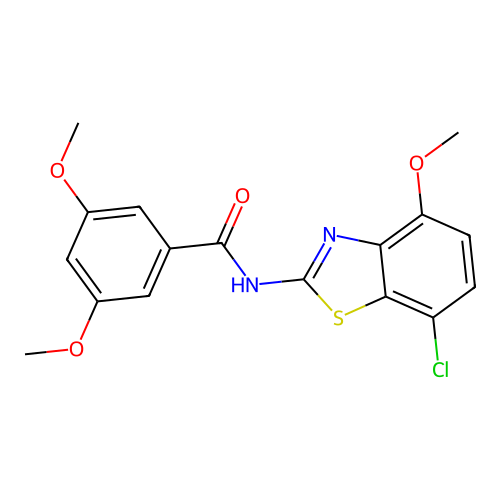 N-(7-chloro-4-methoxybenzo[d]thiazol-2-yl)-3,5-dimethoxybenzamide structure