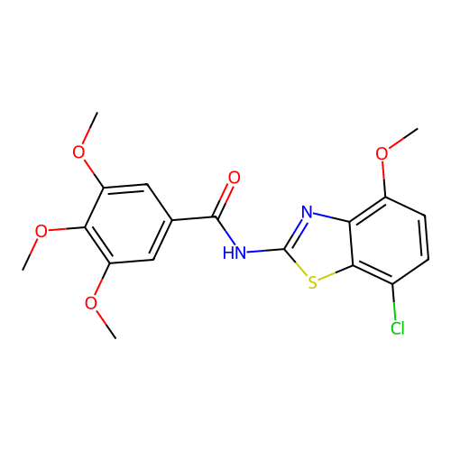 N-(7-chloro-4-methoxybenzo[d]thiazol-2-yl)-3,4,5-trimethoxybenzamide structure