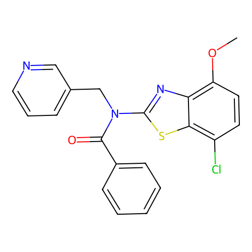 N-(7-chloro-4-methoxybenzo[d]thiazol-2-yl)-N-(pyridin-3-ylmethyl)benzamide structure