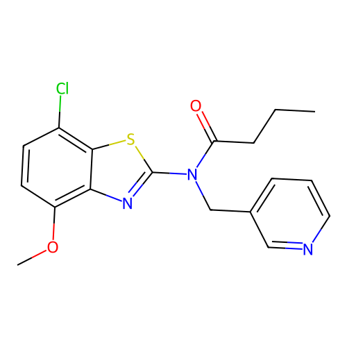 N-(7-chloro-4-methoxybenzo[d]thiazol-2-yl)-N-(pyridin-3-ylmethyl)butyramide structure