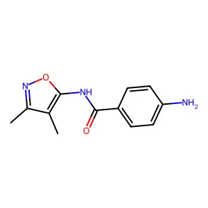 Isoxazole, 5-(p-aminobenzamido)-3,4-dimethyl- structure