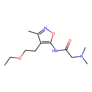 Isoxazole, 5-(2-(dimethylamino)acetamido)-4-(2-ethoxyethyl)-3-methyl- structure