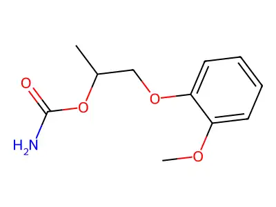 1-(2-甲氧基苯氧基)-2-丙醇氨基甲酸酯 structure