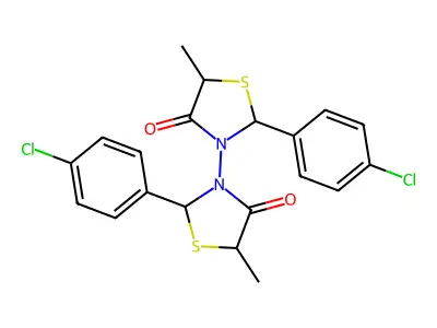 2-(4-Chlorophenyl)-3-(2-(4-chlorophenyl)-5-methyl-4-oxo-thiazolidin-3-yl)-5-methylthiazolidin-4-one structure
