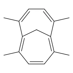 2,5,7,10-Tetramethylbicyclo(4.4.1)undeca-1,3,5,7,9-pentaene structure