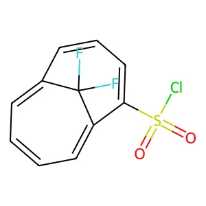 Bicyclo(4.4.1)undeca-1,3,5,7,9-pentaene-2-sulfonyl chloride, 11,11-difluoro- structure