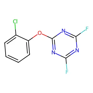 2-(2-Chlorophenoxy)-4,6-difluoro-1,3,5-triazine structure