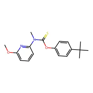 O-(4-tert-Butylphenyl) N-(6-methoxypyridin-2-yl)-N-methylcarbamothioate structure