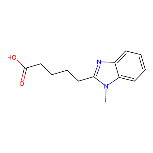 5-(1-Methyl-1H-benzoimidazol-2-yl)-pentanoic acid structure