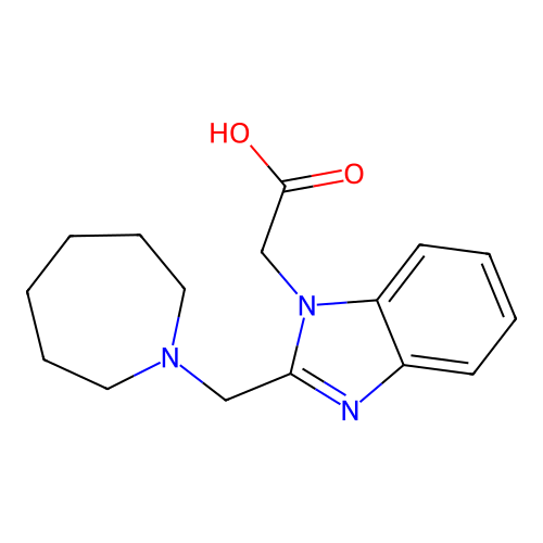 (2-Azepan-1-ylmethyl-benzoimidazol-1-yl)-acetic acid structure