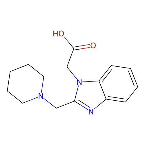 (2-Piperidin-1-ylmethyl-benzoimidazol-1-yl)-acetic acid structure