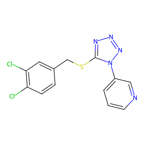 3-[5-[(3,4-Dichlorophenyl)methylsulfanyl]tetrazol-1-yl]pyridine structure