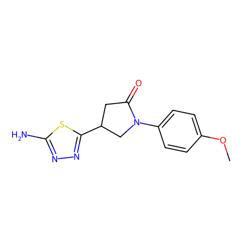 4-(5-Amino-1,3,4-thiadiazol-2-yl)-1-(4-methoxyphenyl)pyrrolidin-2-one structure