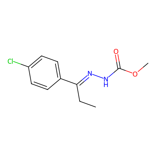 Hydrazinecarboxylic acid, [1-(4-chlorophenyl)propylidene]-, methyl ester structure