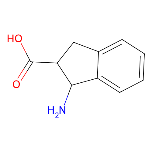 1-amino-2,3-dihydro-1H-indene-2-carboxylic acid structure