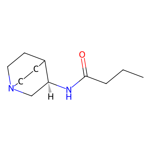 N-[(3R)-1-azabicyclo[2.2.2]octan-3-yl]butanamide structure