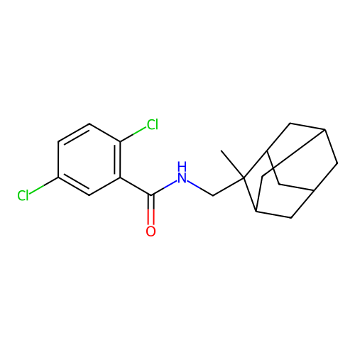 2,5-dichloro-N-[(2-methyl-2-adamantyl)methyl]benzamide structure