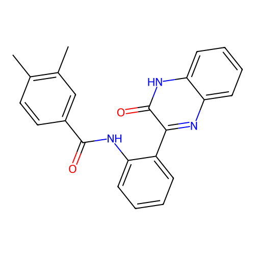 3,4-dimethyl-N-(2-(3-oxo-3,4-dihydroquinoxalin-2-yl)phenyl)benzamide structure