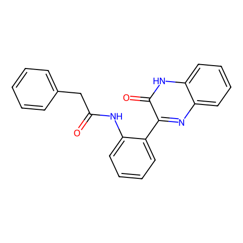 N-[2-(3-oxo-4H-quinoxalin-2-yl)phenyl]-2-phenylacetamide structure