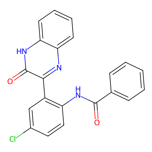 N-[4-chloro-2-(3-oxo-4H-quinoxalin-2-yl)phenyl]benzamide structure