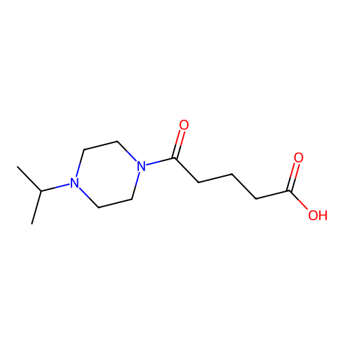 5-Oxo-5-(4-propan-2-ylpiperazin-1-yl)pentanoic acid structure