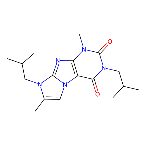 4,7-Dimethyl-2,6-bis(2-methylpropyl)purino[7,8-a]imidazole-1,3-dione structure