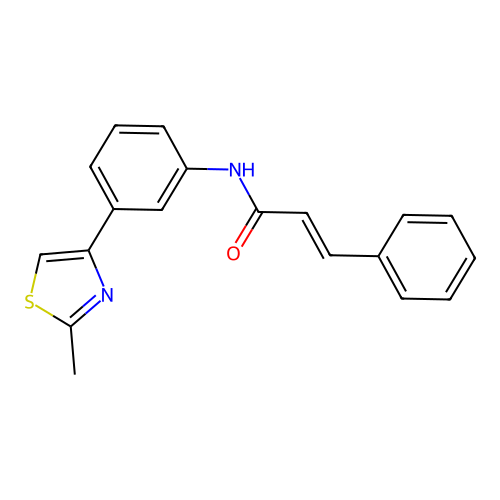 N-(3-(2-methylthiazol-4-yl)phenyl)cinnamamide structure