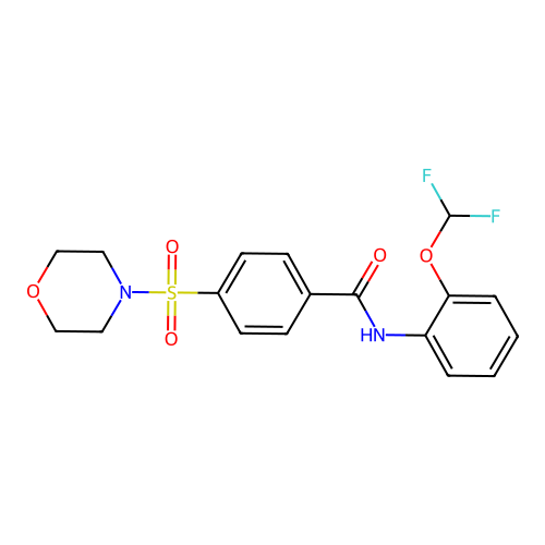 N-[2-(difluoromethoxy)phenyl]-4-(morpholin-4-ylsulfonyl)benzamide structure
