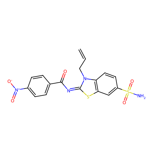 (Z)-N-(3-allyl-6-sulfamoylbenzo[d]thiazol-2(3H)-ylidene)-4-nitrobenzamide structure