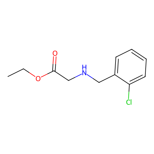 Ethyl 2-{[(2-chlorophenyl)methyl]amino}acetate structure