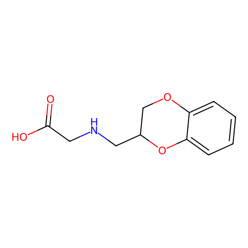 [(2,3-Dihydro-benzo[1,4]dioxin-2-ylmethyl)-amino]-acetic acid structure