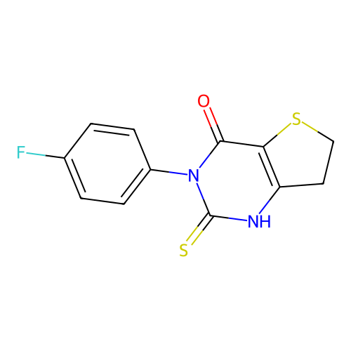 3-(4-Fluorophenyl)-2-mercapto-6,7-dihydrothieno[3,2-d]pyrimidin-4(3H)-one structure