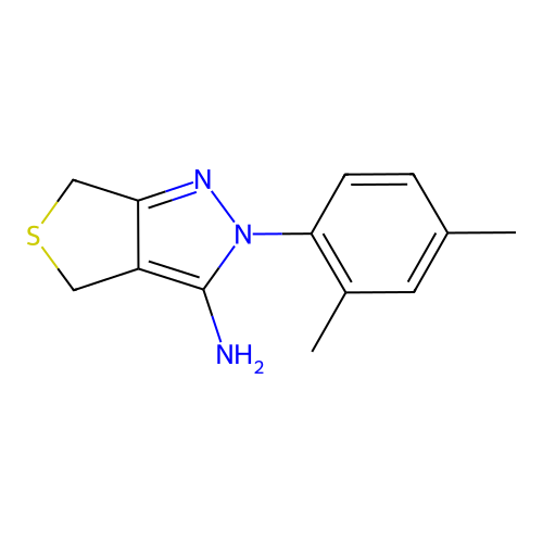 2-(2,4-Dimethylphenyl)-2,6-dihydro-4H-thieno[3,4-c]pyrazol-3-amine structure