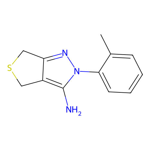 2-(2-Methylphenyl)-2,6-dihydro-4H-thieno[3,4-c]pyrazol-3-amine structure