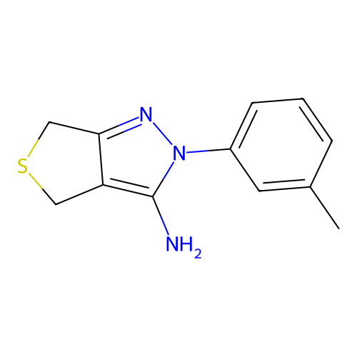 2-(3-Methylphenyl)-2,6-dihydro-4H-thieno[3,4-c]pyrazol-3-amine structure