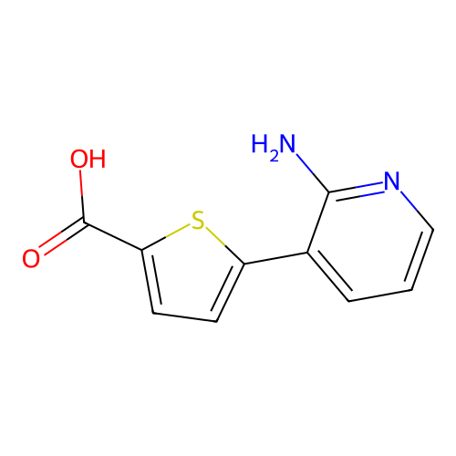 5-(2-Aminopyridin-3-yl)thiophene-2-carboxylic acid structure