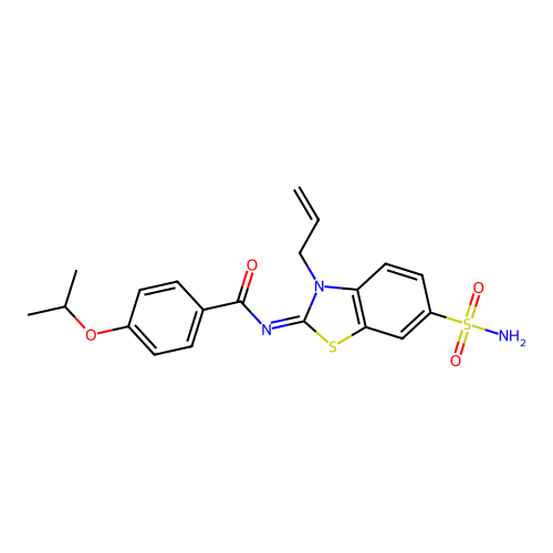 (Z)-N-(3-allyl-6-sulfamoylbenzo[d]thiazol-2(3H)-ylidene)-4-isopropoxybenzamide structure