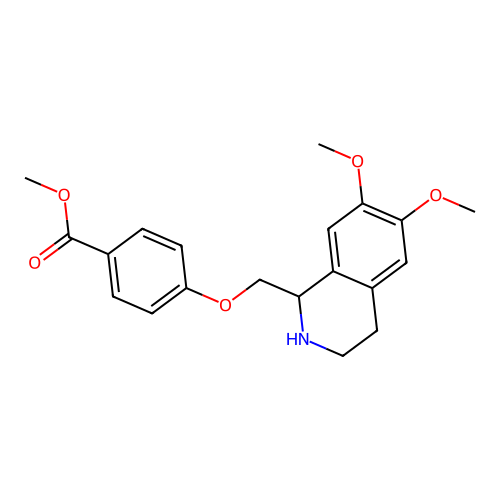 Methyl 4-[(6,7-dimethoxy-1,2,3,4-tetrahydroisoquinolin-1-yl)methoxy]benzoate structure