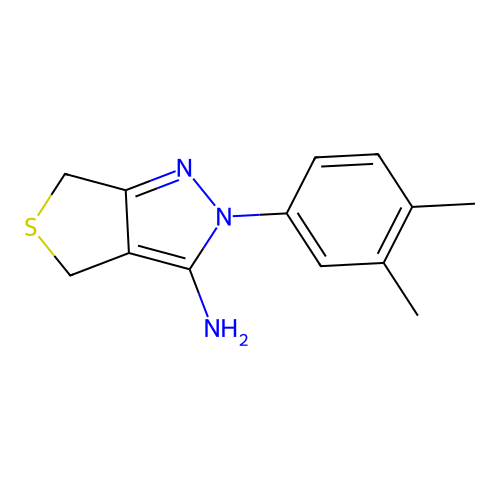 2-(3,4-dimethylphenyl)-2,6-dihydro-4H-thieno[3,4-c]pyrazol-3-amine structure
