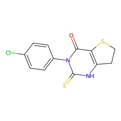 3-(4-Chlorophenyl)-2-mercapto-6,7-dihydrothieno[3,2-d]pyrimidin-4(3H)-one structure