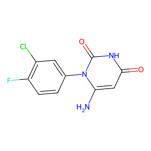 6-amino-1-(3-chloro-4-fluorophenyl)pyrimidine-2,4(1H,3H)-dione structure