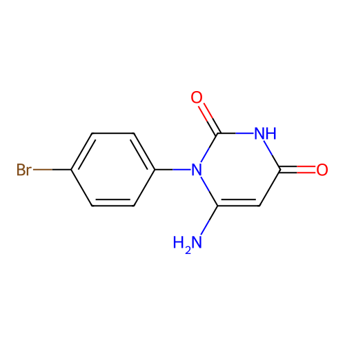 6-Amino-1-(4-bromophenyl)-1,3-dihydropyrimidine-2,4-dione structure